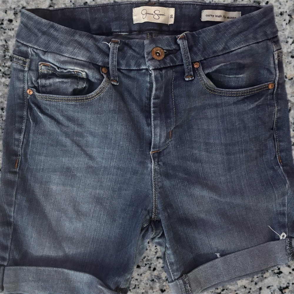 Jessica Simpson Cuffed Denim Women Shorts 26